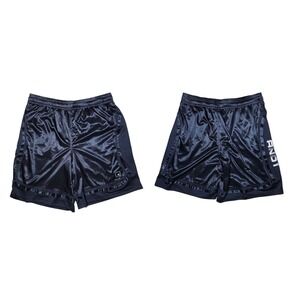 AND1 Black Shiny Basketball Shorts 10" Inseam Logo XL